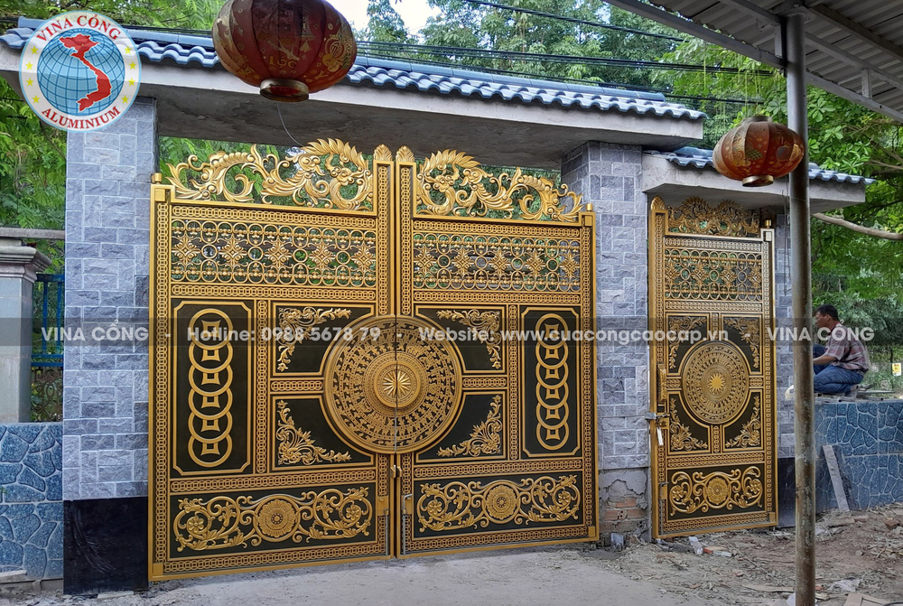 Dịch vụ thiết kế thi công cổng biệt thự nhôm đúc Tiền Giang